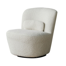 New Arrival Comfortable Single Sofa Chair Sheep Skin Fabric Swivel Chair Living Room Furniture